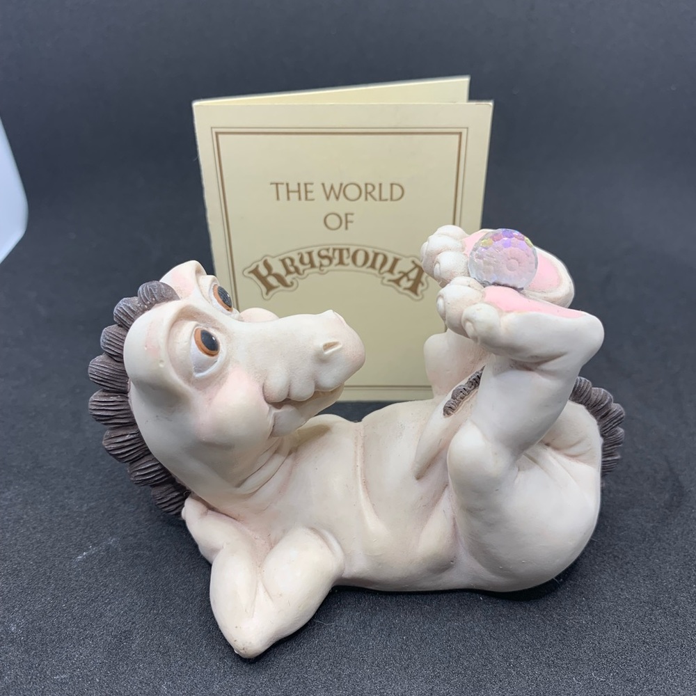Hand painted, Jumbly the Juggler with crystal, from the World of Krystonia #3411